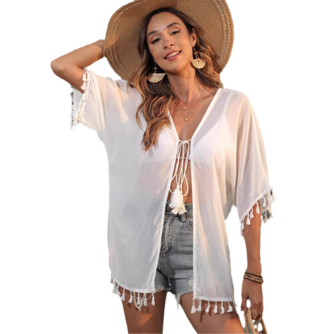 Dames Boho Chic Lien Tabliers Plage Couvrir Chic und Stil