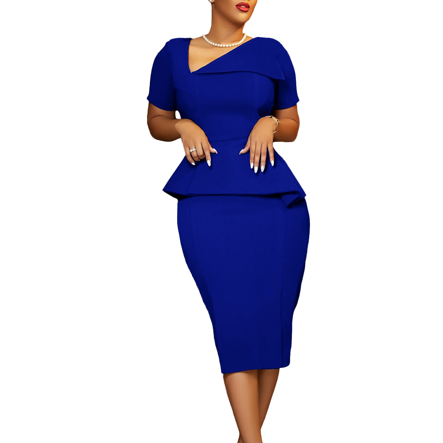 Robe fourreau pour femmes avec peplum Chic und Stil