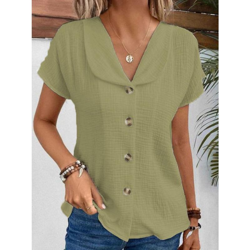 Women's blouse with visible buttons in lightweight fabric Chic und Stil