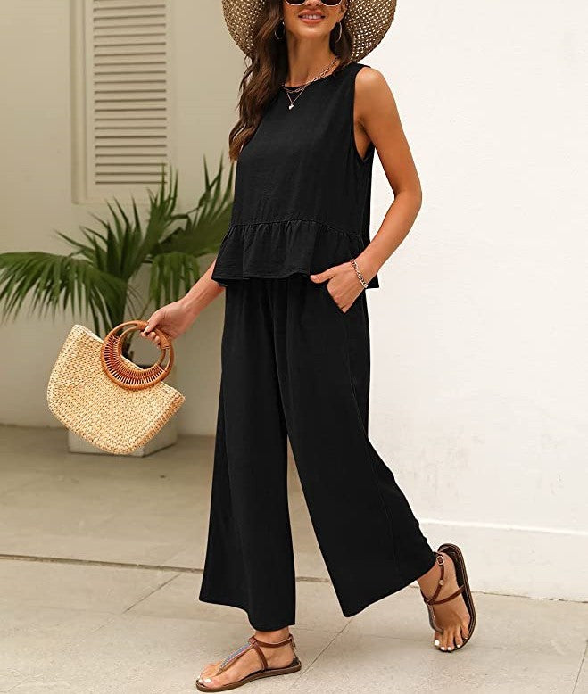 Combinaison légère pour dames avec ourlet à volants Chic und Stil