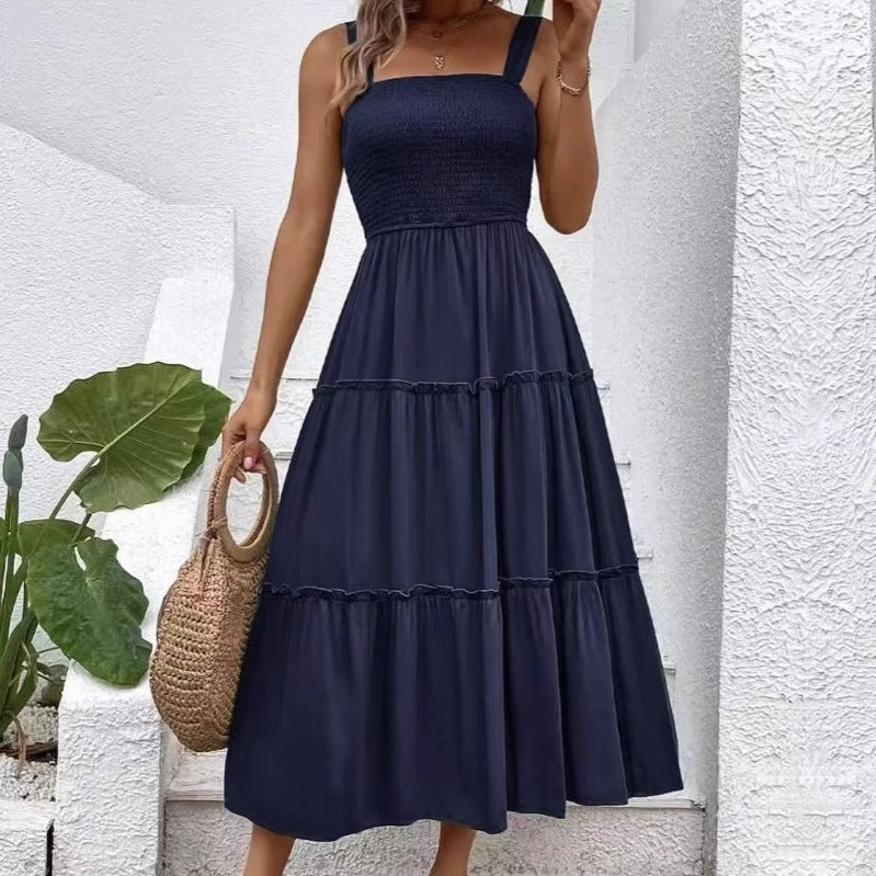 Robe maxi femme avec bustier élastique et jupe fluide Chic und Stile