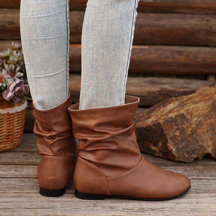 Bottines pour femmes à la mode avec un design élégant en volants et un matériau supérieur doux Chic und Stil