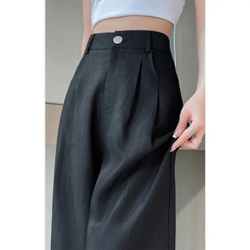 Pantalons plissés taille haute pour femme Chic und Stil 1750846959