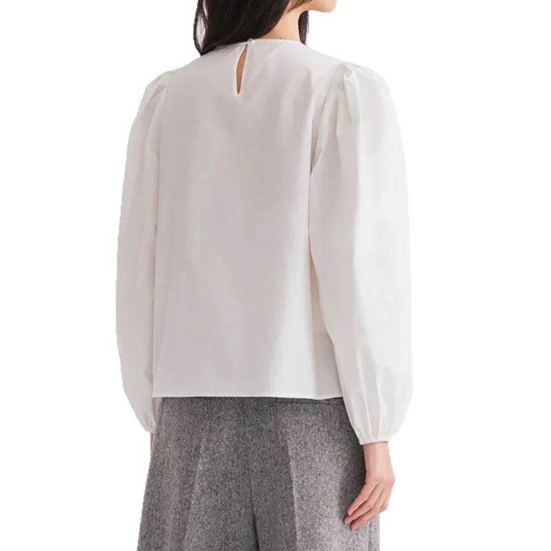 Blouse à manches bouffantes plissées Chic und Stil pour femmes