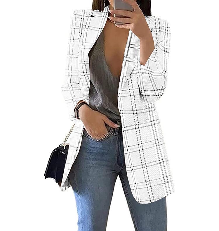 Blazers à carreaux pour femmes avec une coupe moderne et des détails décontractés Chic und Stil