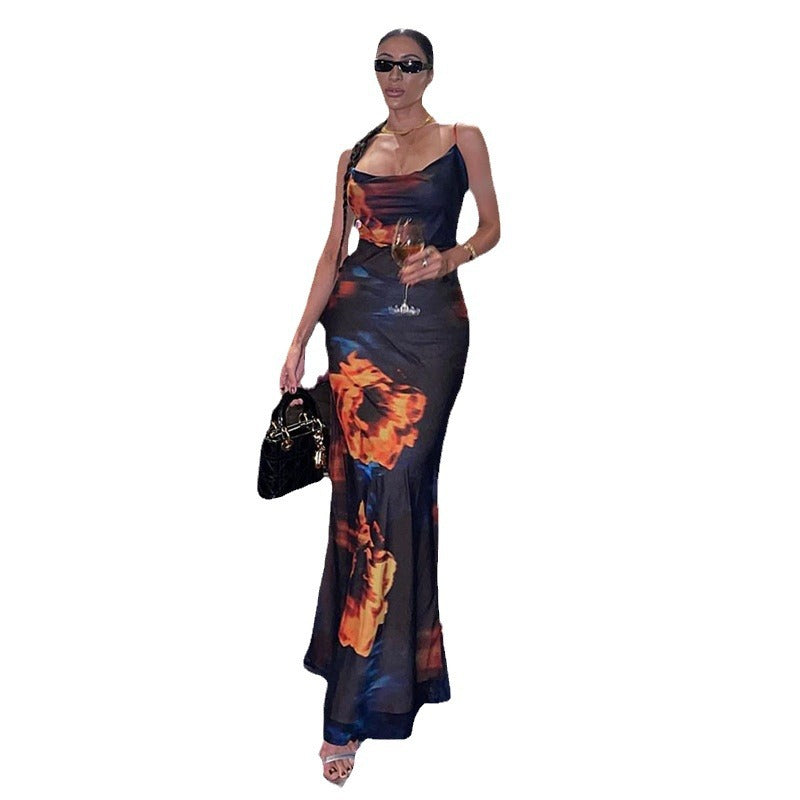 Robe maxi bodycon pour femmes avec bretelles spaghetti Chic und Stil