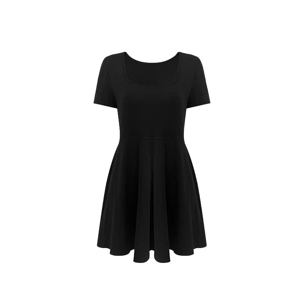 Robe swing en A pour femmes avec décolleté carré Chic und Stil