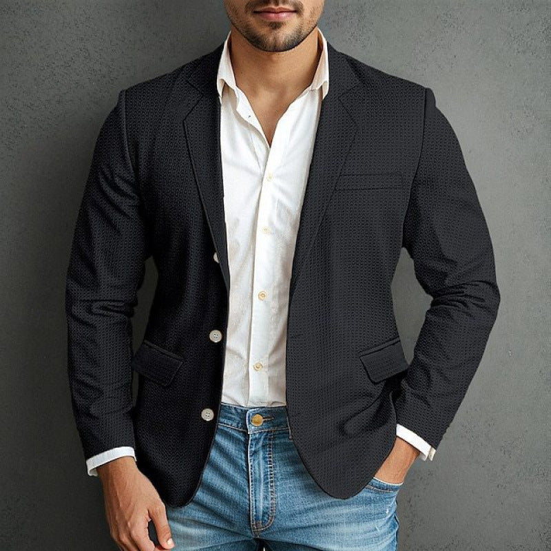 Blazer élégant pour hommes avec un design texturé et des poches pratiques Chic und Stil
