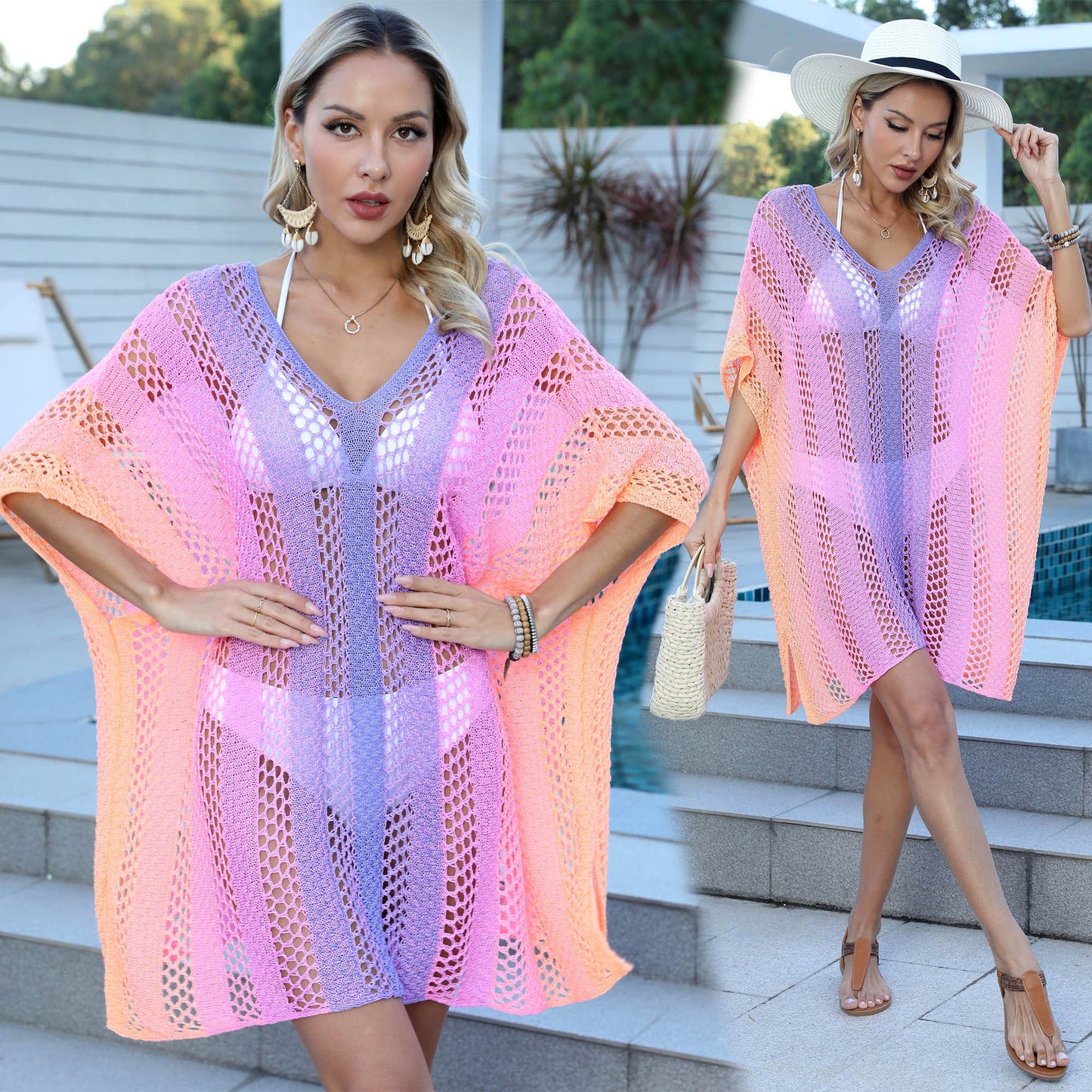 Robe de plage en dentelle ouverte pour femmes Chic und Stil