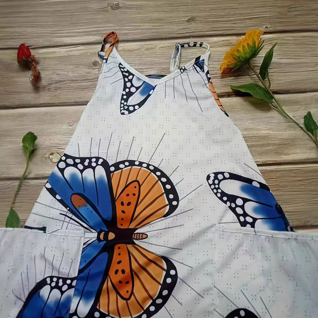 Combinaison pour femmes avec un motif de papillons coloré et des poches pratiques Chic und Stil