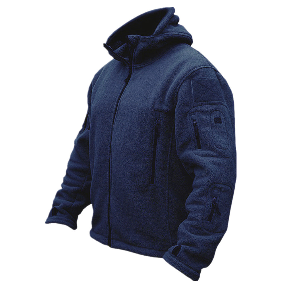 Veste en polaire pour hommes avec plusieurs poches et col de capuche ajustable Chic und Stil