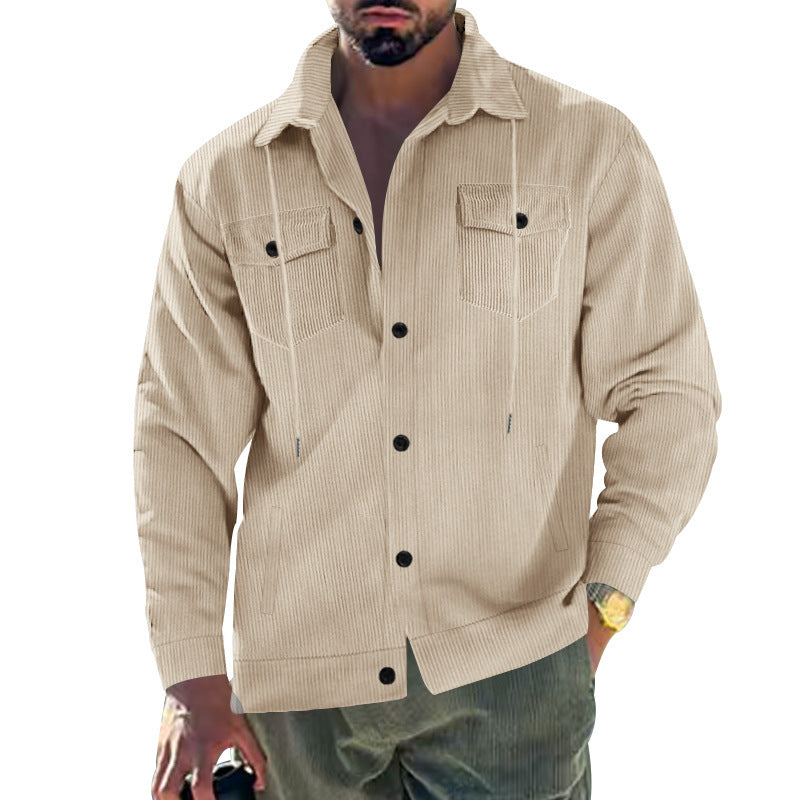Veste en corduroy tendance pour hommes avec poches poitrine pratiques et design structuré Chic und Stil