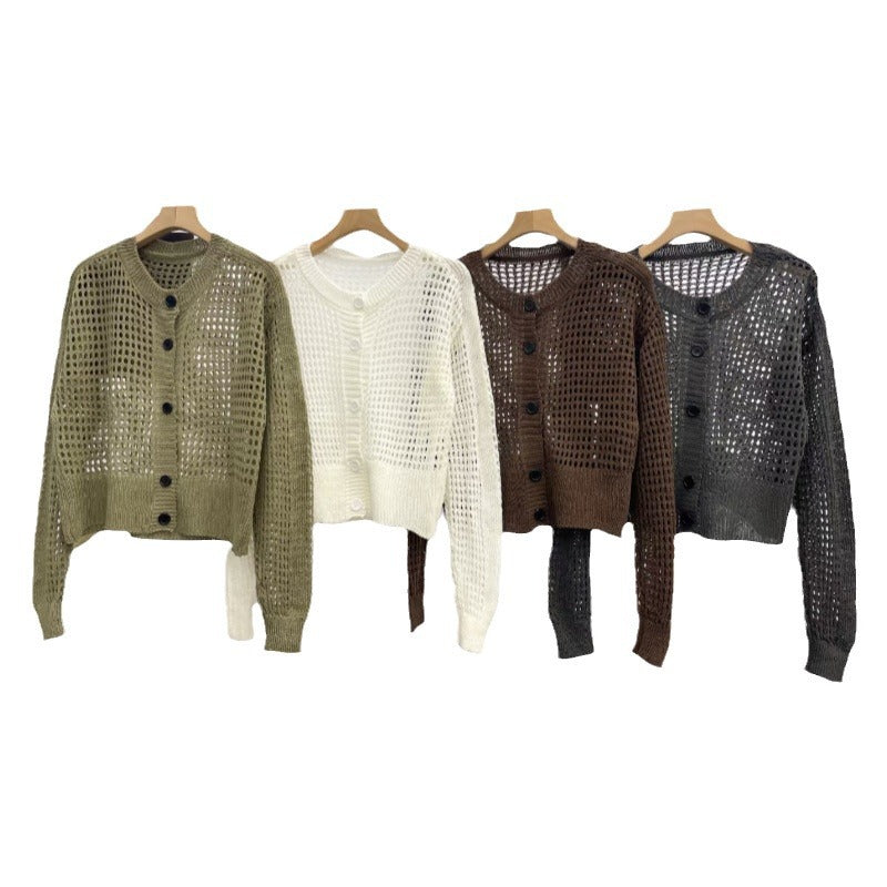 Veste en tricot pour femmes avec une structure en filet aérien Chic und Stil
