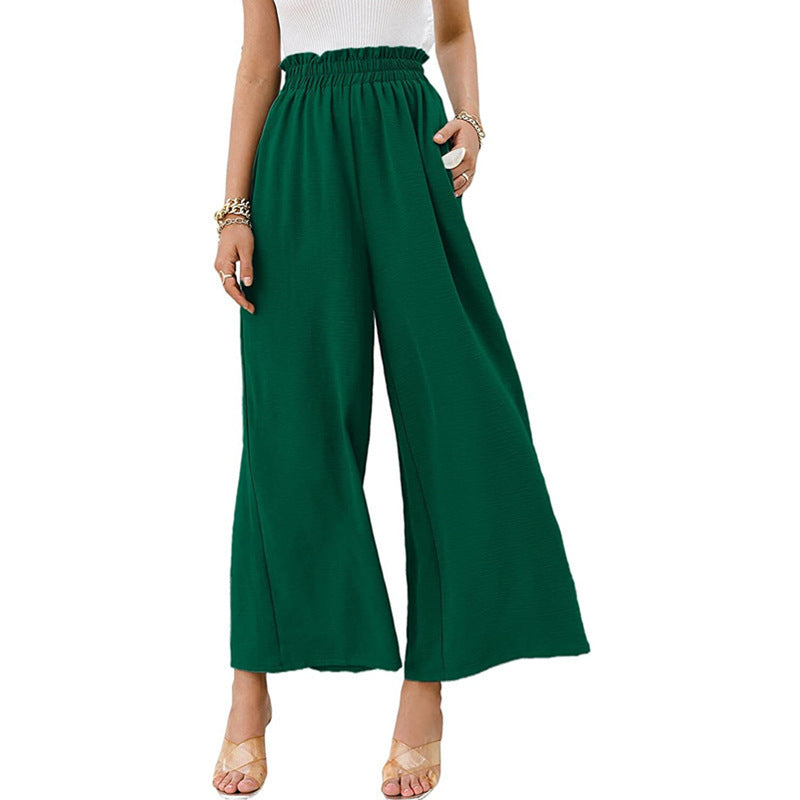 Pantalons à jambes larges avec taille élastique pour femmes Chic und Stil