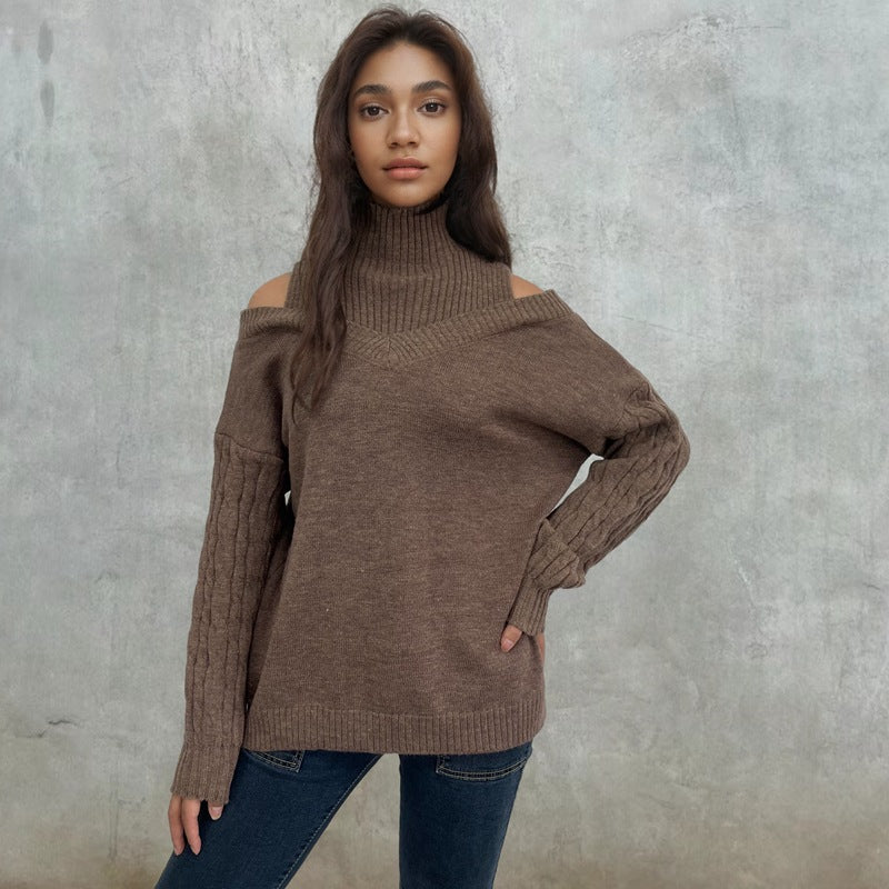 Pull femmes à manches dénudées et motif en torsades Chic und Stil