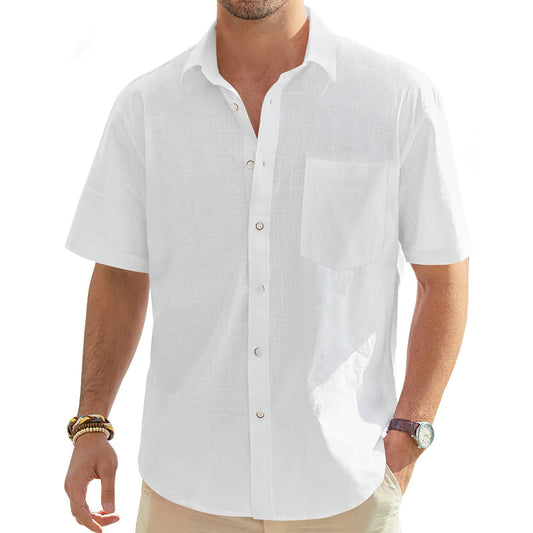 Chemise à manches courtes pour hommes avec une structure fine et une poche poitrine Chic und Stil