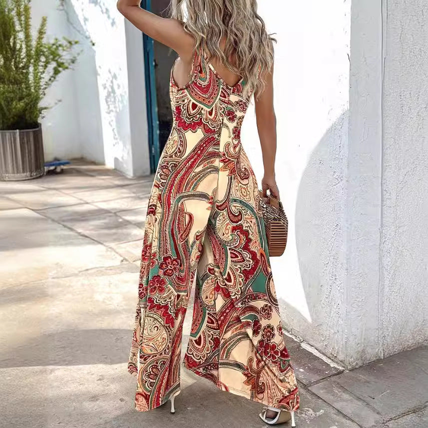 Robe maxi en soie paisley élégante pour femmes Chic und Stil