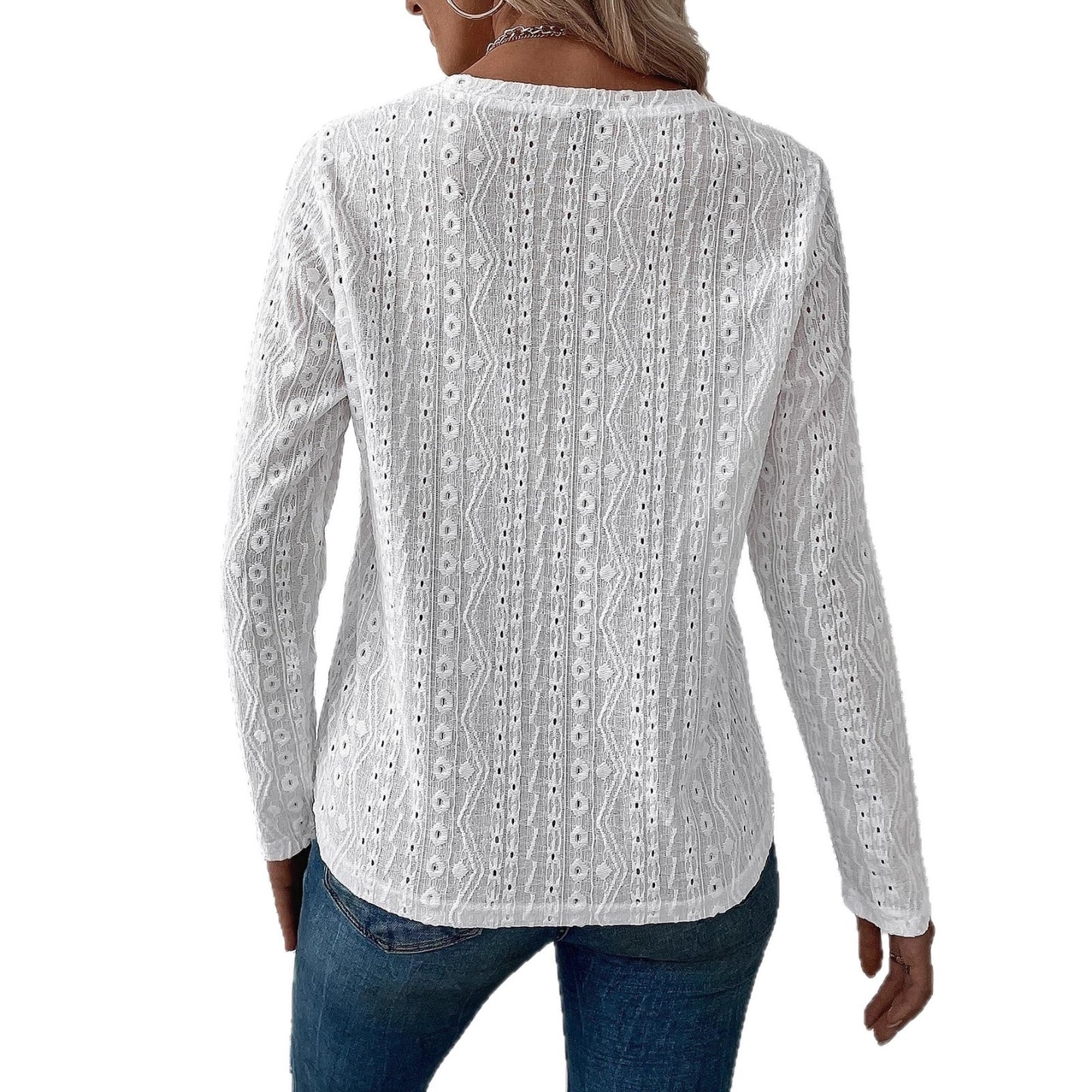 Dames Élégante et aérienne blouse avec broderie Chic und Stil