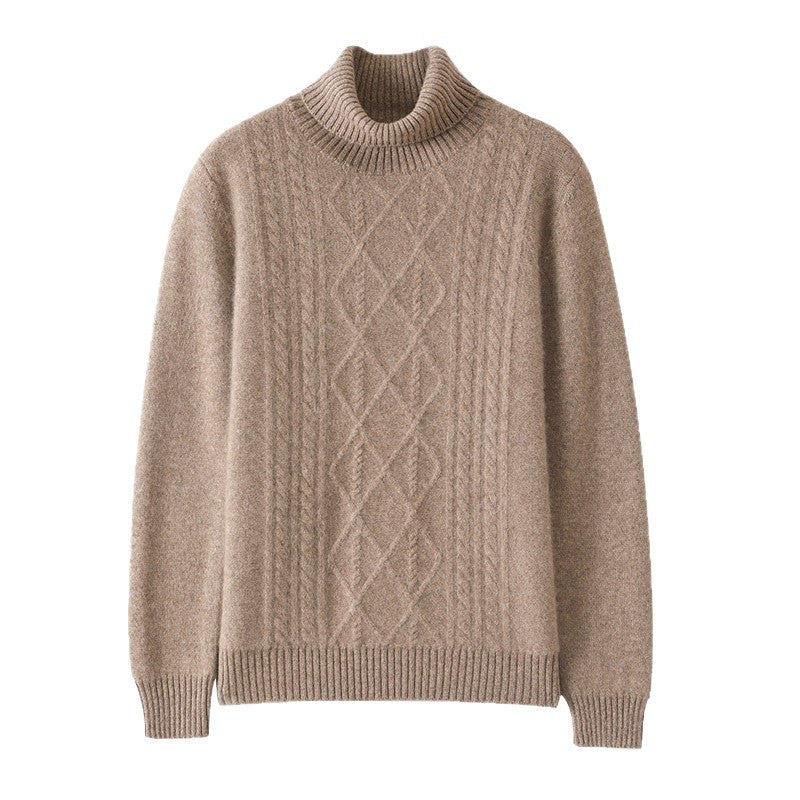 Pull à col montant pour femmes avec motif en torsades Chic und Stil
