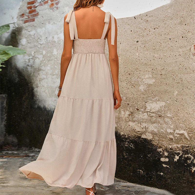 Robe maxi à niveaux pour femmes avec bretelles réglables Chic und Stil