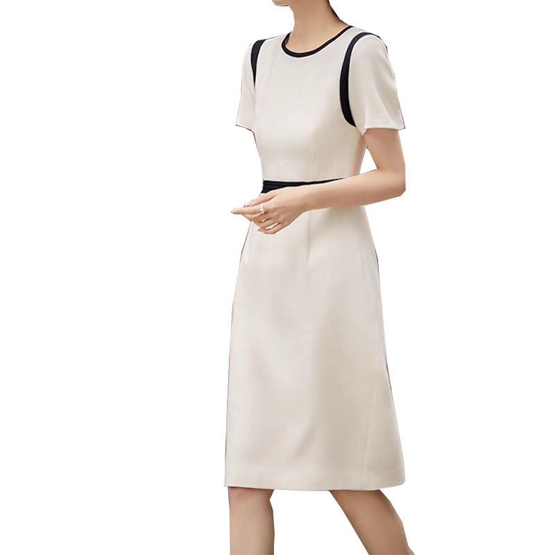 Robe midi sophistiquée pour femmes avec détail de ceinture contrastante Chic und Stil