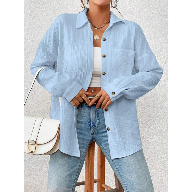 Chemise overshirt décontractée pour femmes avec détails de boutons Chic und Stil