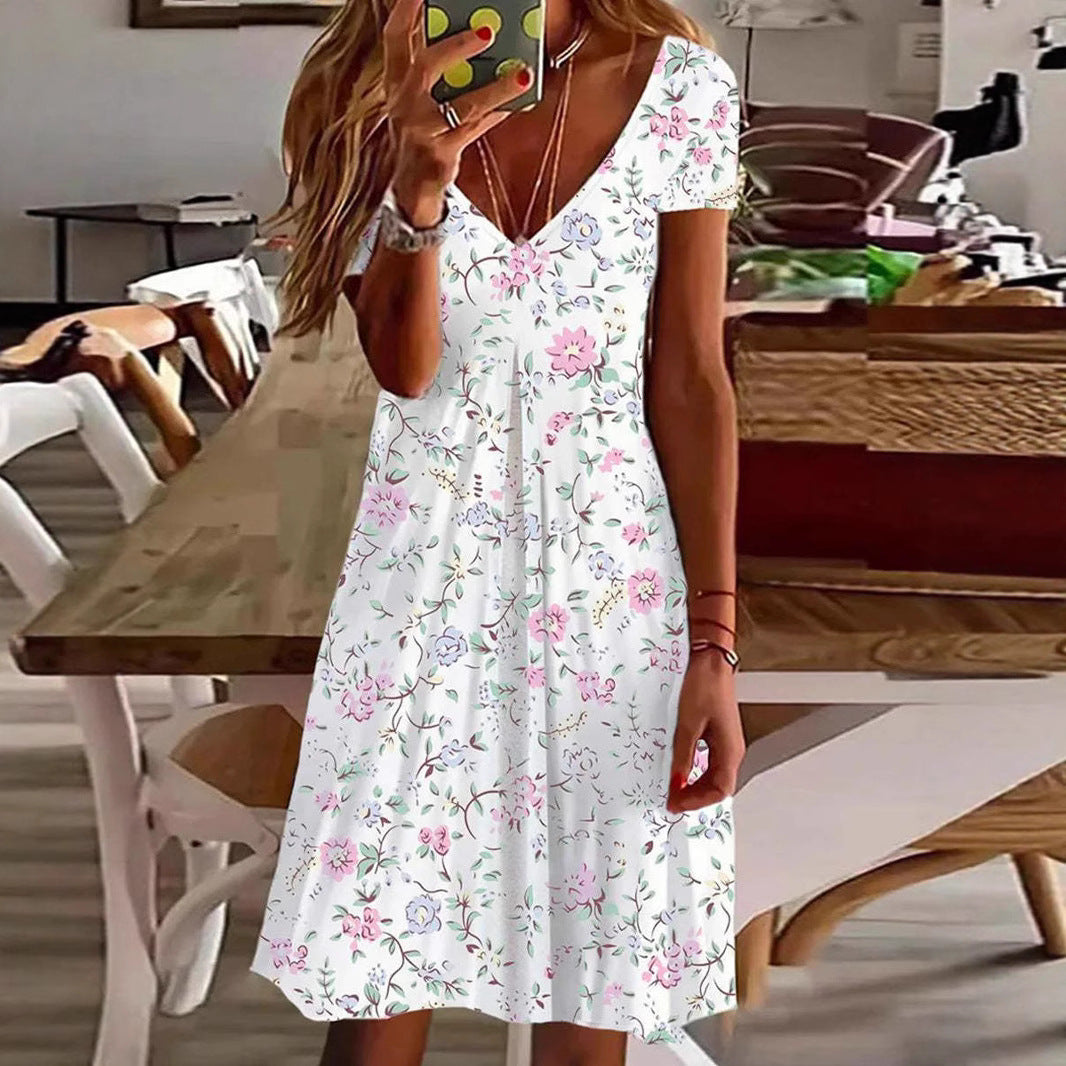 Robe évasée à imprimé floral pour dames Chic und Stil