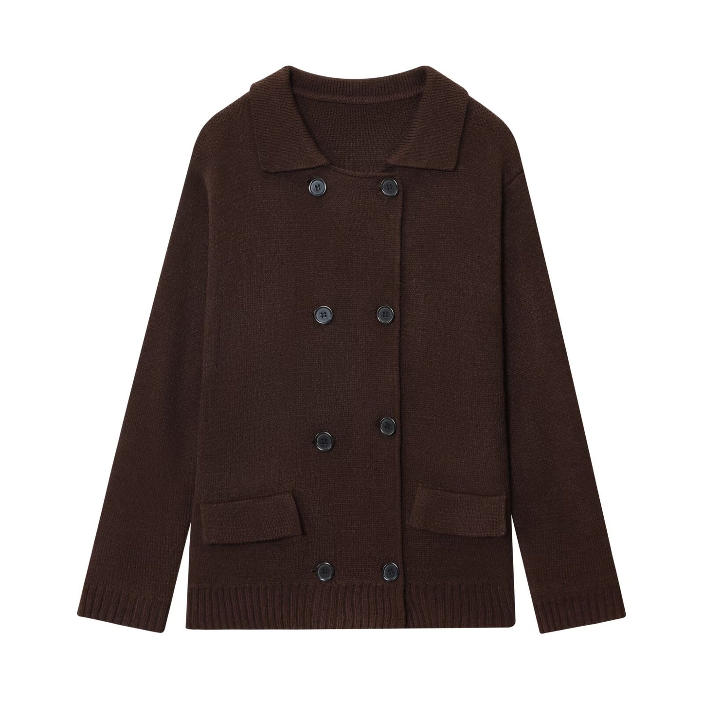 Dames élégante cardigan à double boutonnage Chic und Stil