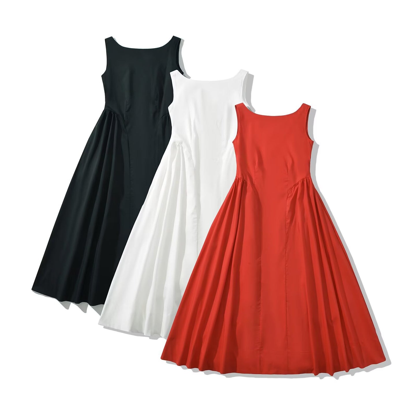 Robe maxi femme avec une coupe élégante et fluide et un col rond Chic und Stil