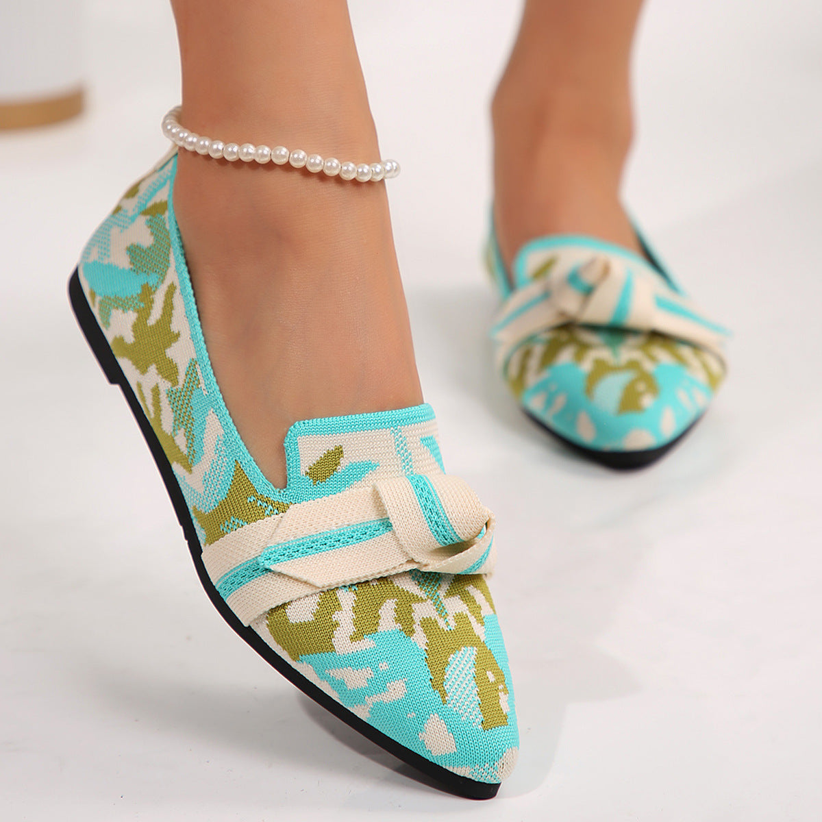 Dames Ballerines en dentelle nouée élégantes Chic und Stil