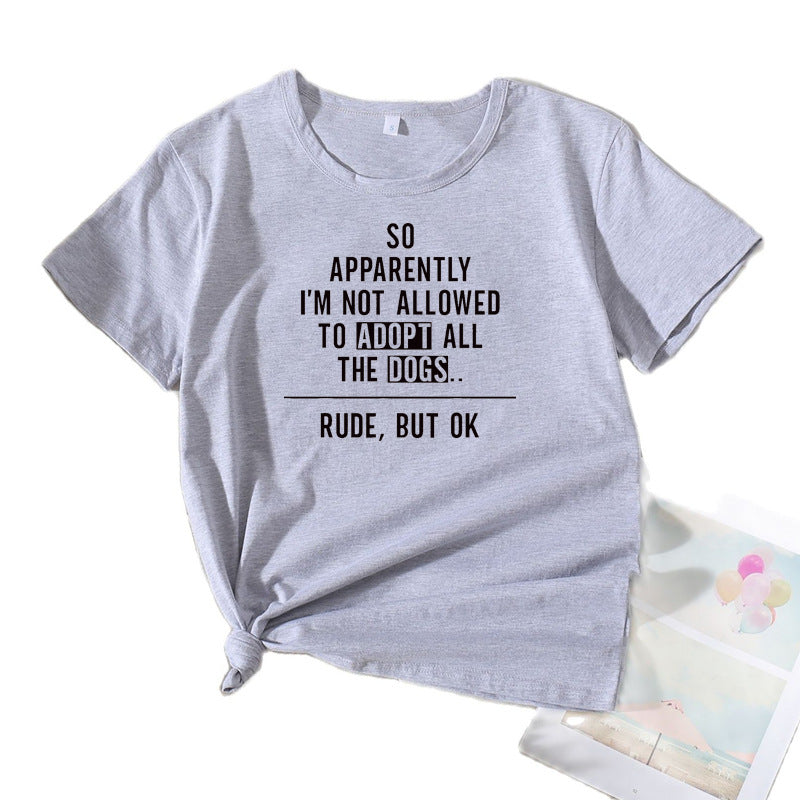 T-shirt graphique pour femmes comédien amateur de chiens Chic und Stil