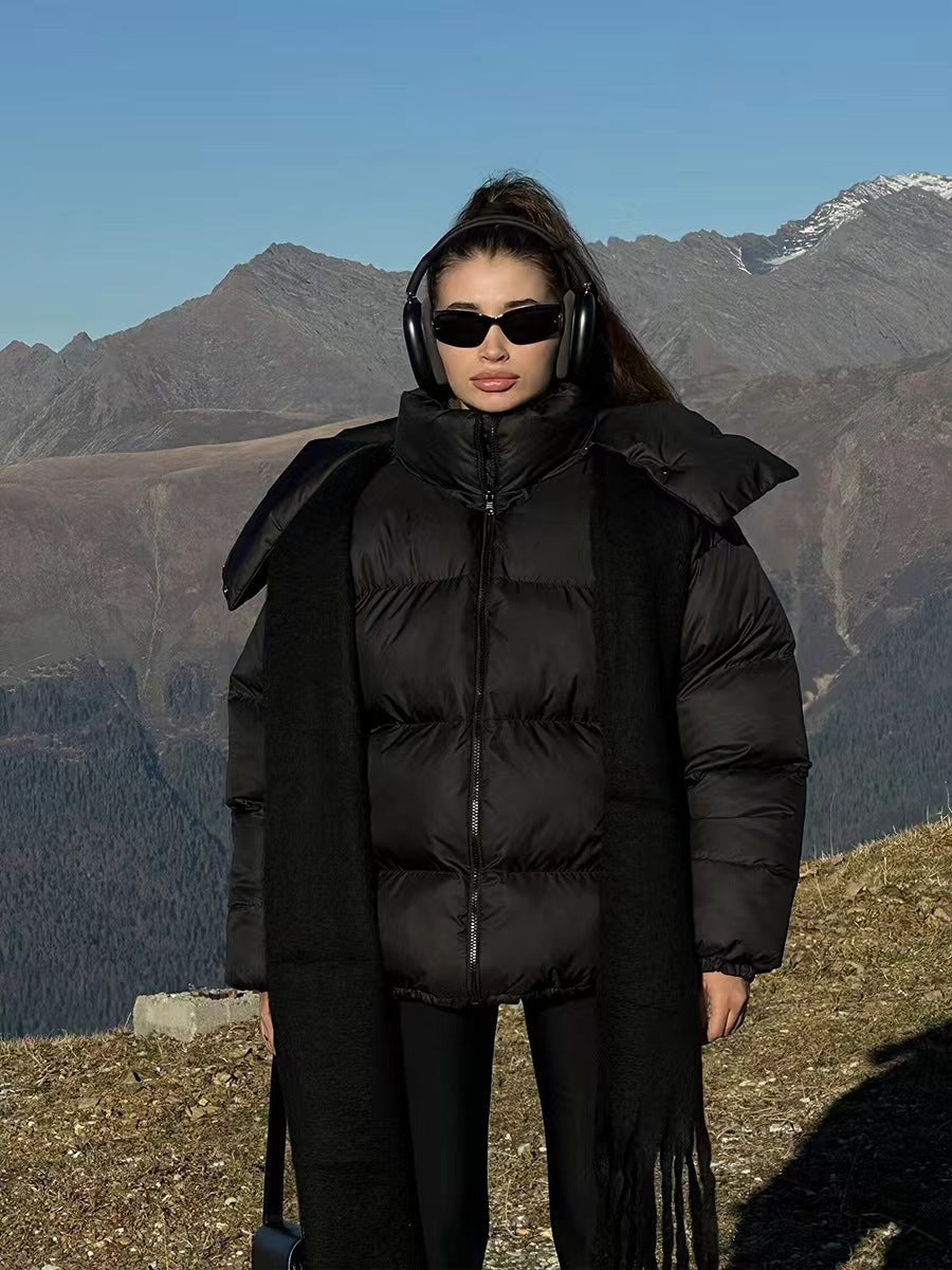 Dame veste de plein air rembourrée avec col montant et design matelassé Chic und Stil