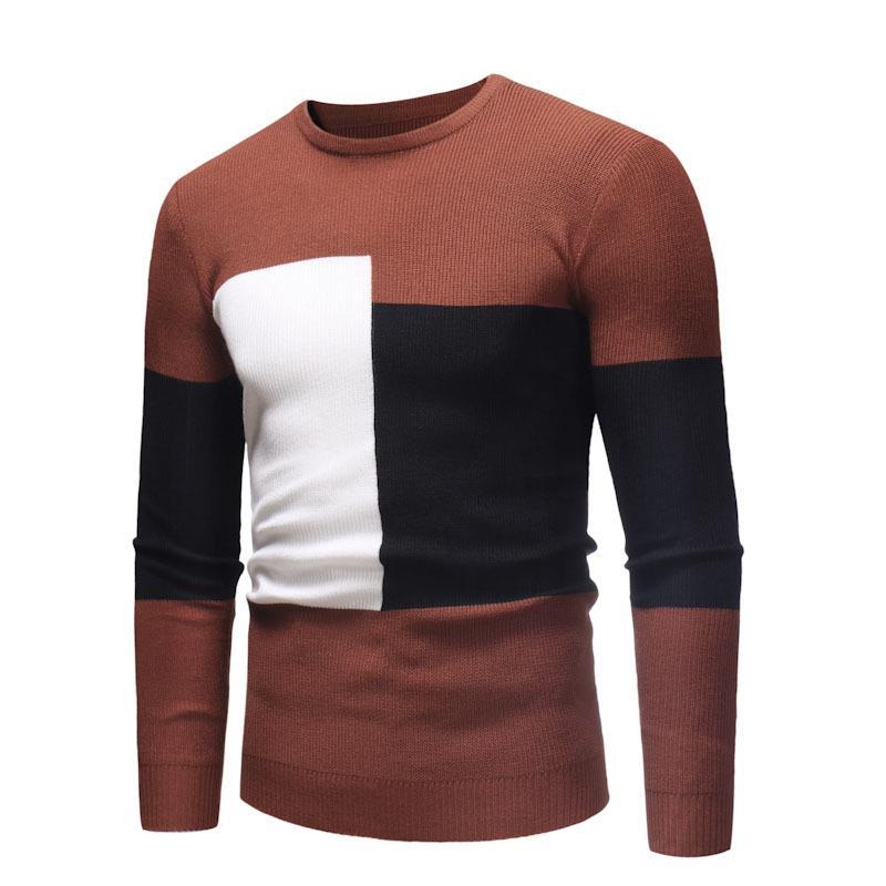 Pull homme designer avec motif à blocs moderne Chic und Stil