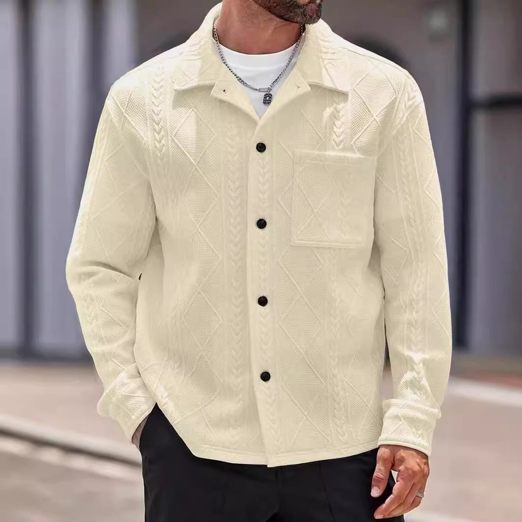 Chemise en tricot pour hommes au design moderne et au tissu texturé Chic und Stil