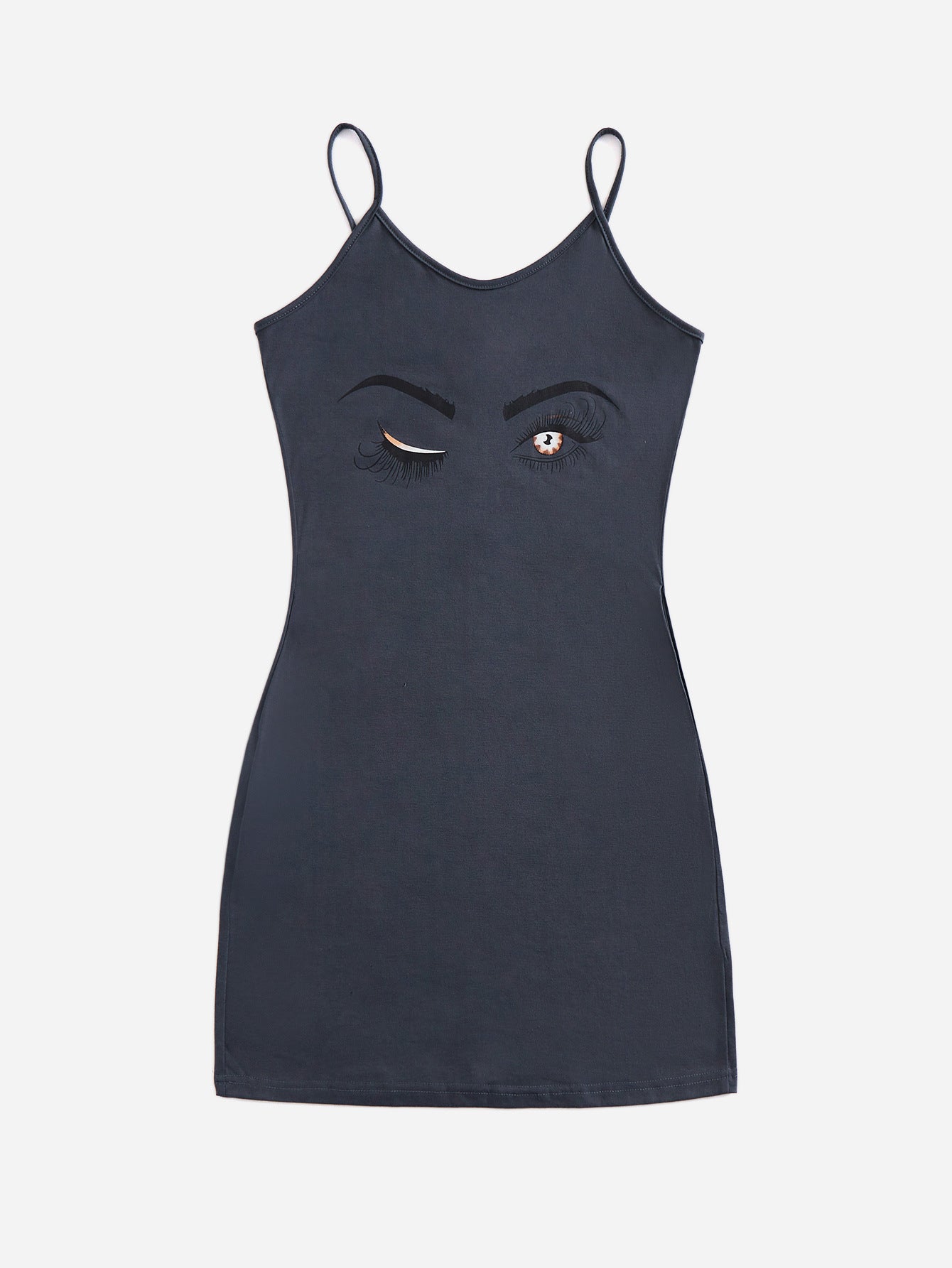Robe mini pour femmes avec tissu respirant et motif d'yeux créatif Chic und Stil