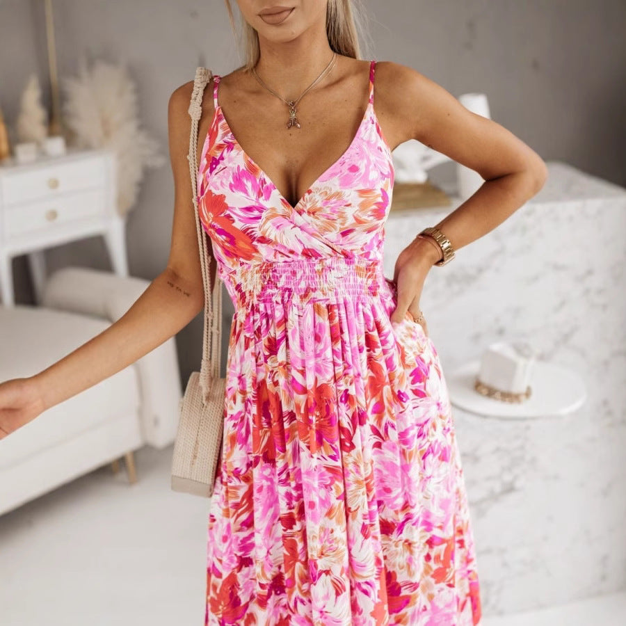 Chic and stylish tropical print maxi dress for women 1751348966