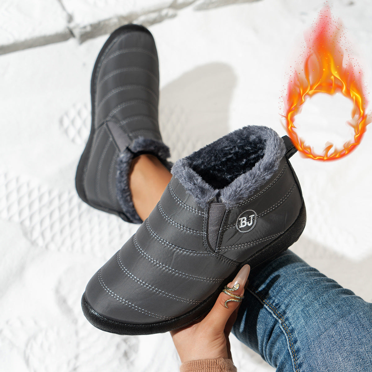 Bottes d'hiver confortables pour femmes avec doublure douillette et semelle antidérapante Chic und Stil