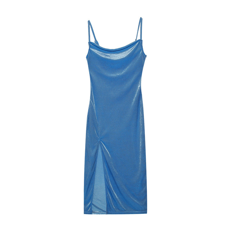 Robe midi chic et stylée en slip irisé pour femmes