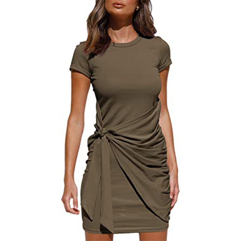 Robe mini à volants pour femmes avec lien latéral Chic und Stil