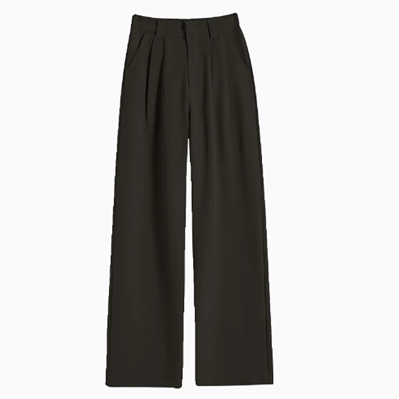 Pantalons larges plissés taille haute pour femmes Chic und Stil 1750847080