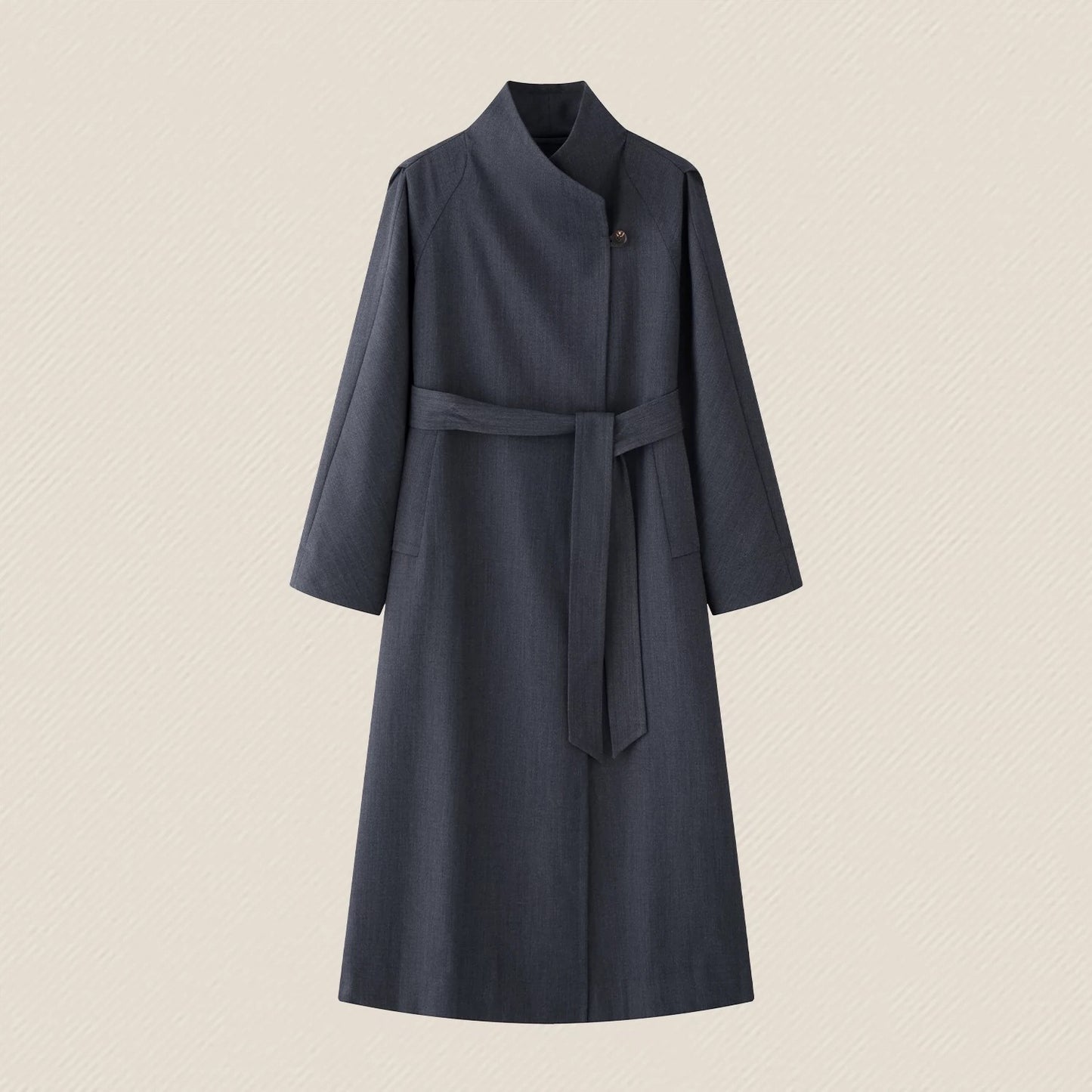 Manteau wrap longline ajusté pour femmes Chic und Stil