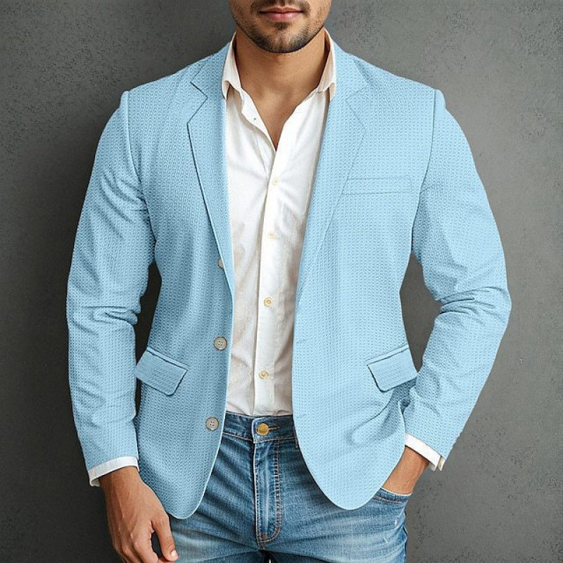 Blazer élégant pour hommes avec un design texturé et des poches pratiques Chic und Stil