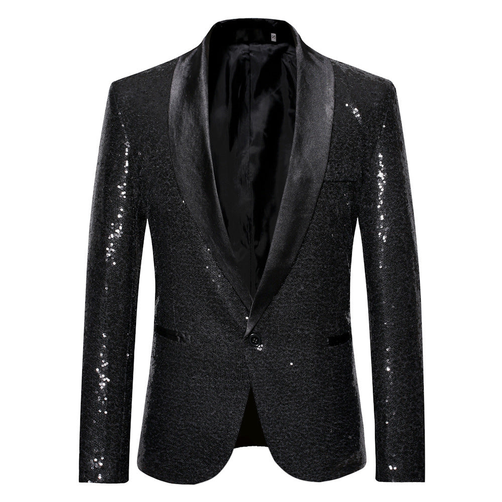 Blazer élégant pour hommes en sequins au coupe moderne Chic und Stil