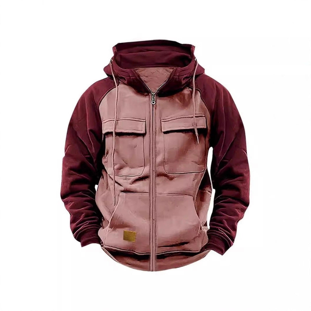 Veste à capuche sportive pour hommes avec poches pratiques et fermeture éclair Chic und Stil