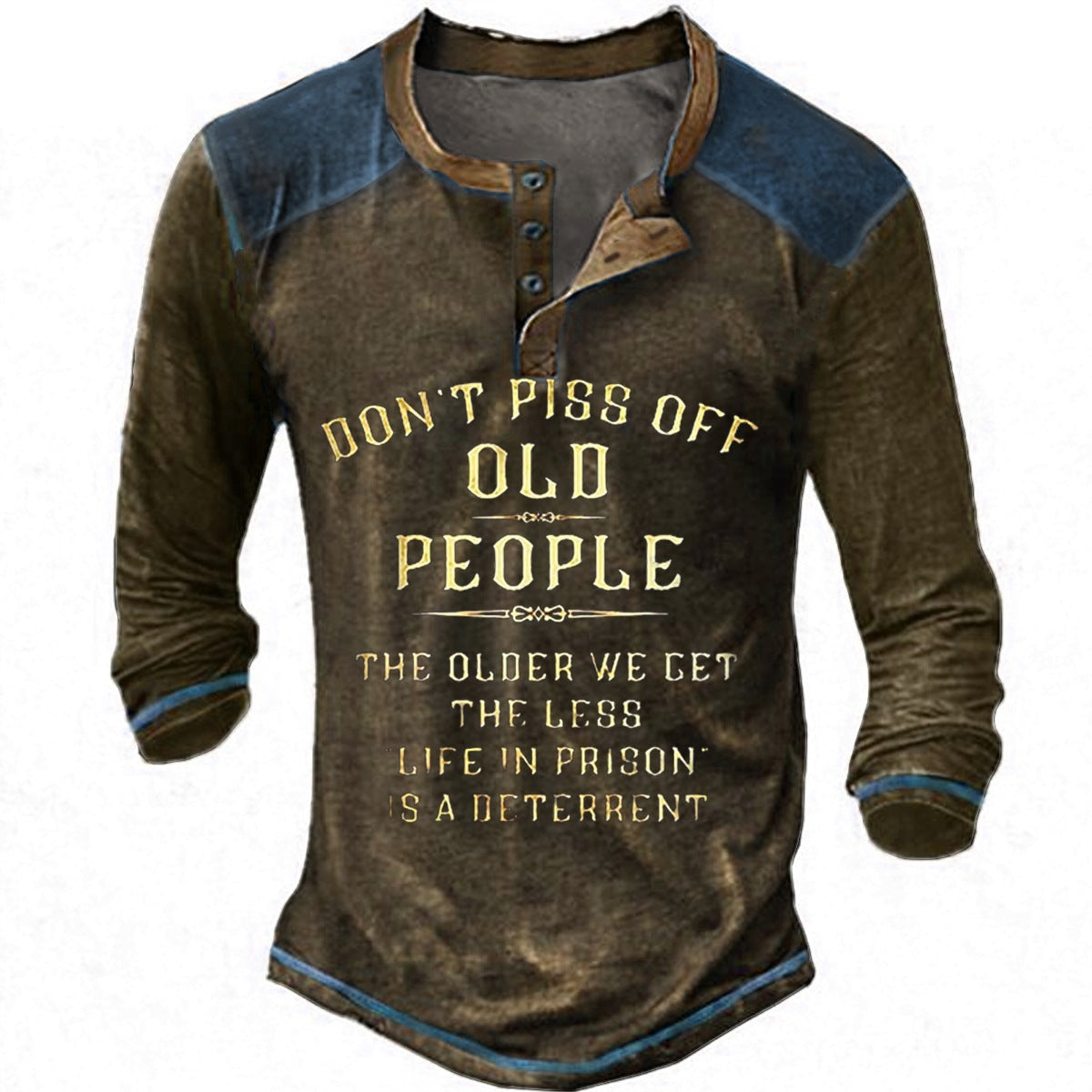 Chemise à manches longues décontractée pour hommes avec impression originale Chic und Stil