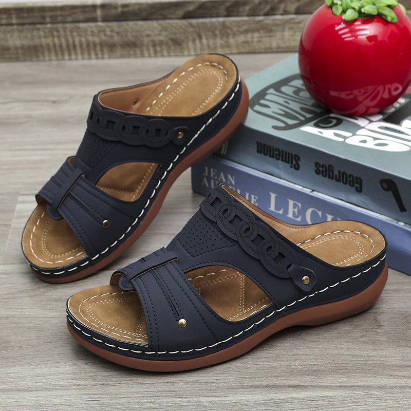 Sandales de confort élégantes pour femmes avec matériau supérieur respirant Chic und Stil