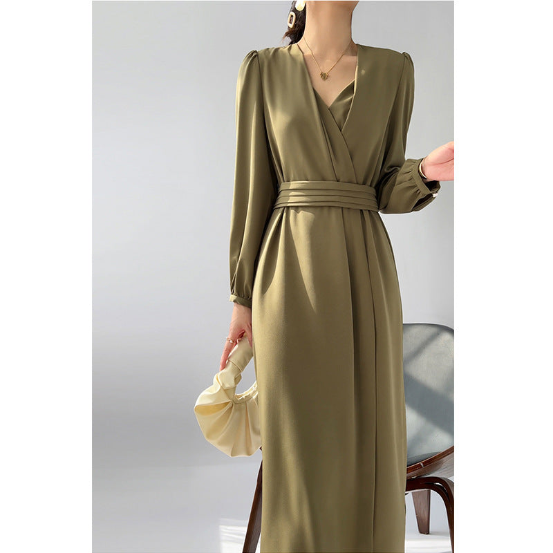 Robe maxi enveloppante élégante pour femme Chic und Stil
