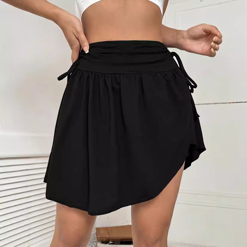 Jupe portefeuille pour femmes avec des détails de nouage élégants Chic und Stil