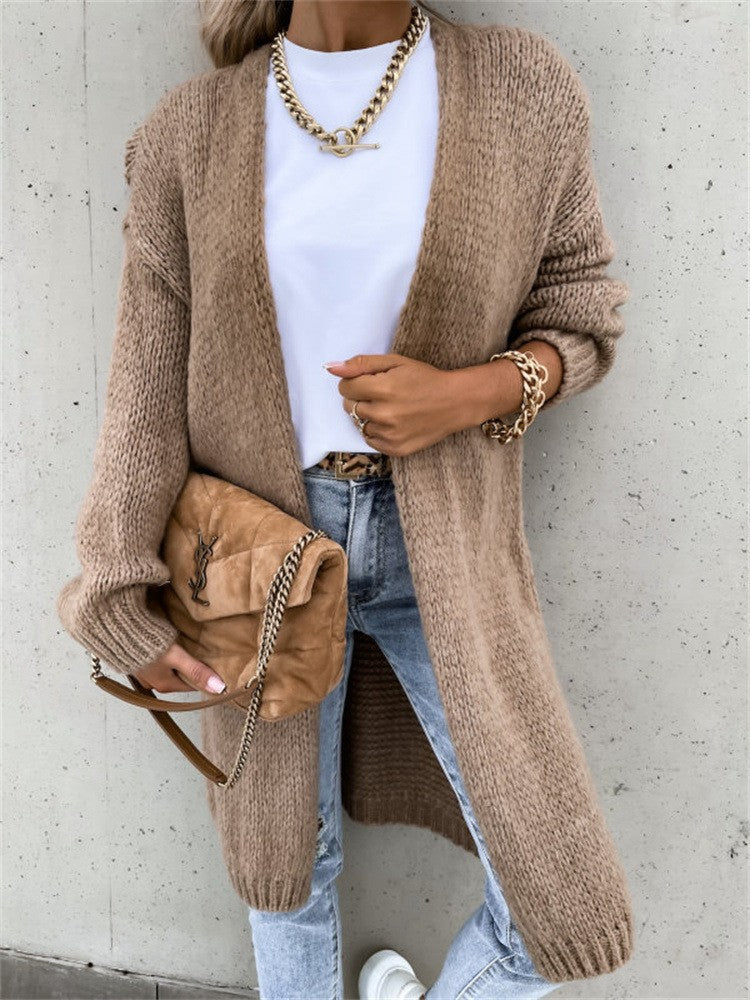 Cardigan tricot féminin en gros tricot à design ouvert Chic und Still