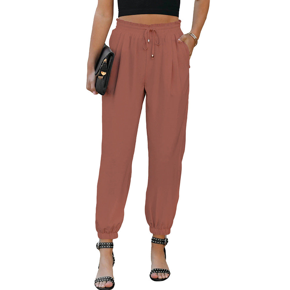 Pantalon de jogging léger pour dames avec taille élastique et poches pratiques Chic und Stil